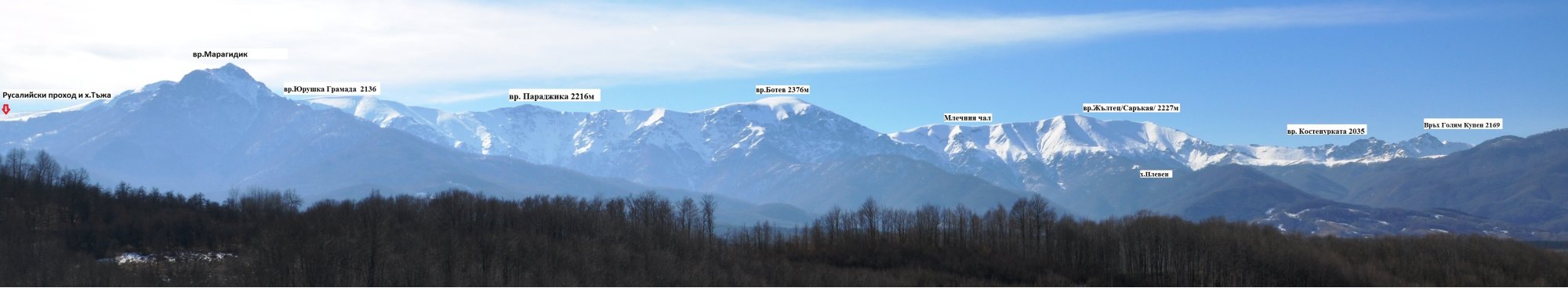Средна Стара планина - Централен балкан - общ вид от север