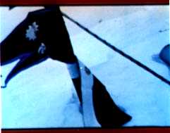 Българското и Непалско знамена на върха, архив на Христо Проданов