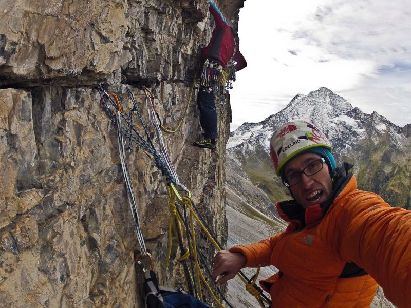 Едва втори маршрут по стената Кастен в Щубайските Алпи