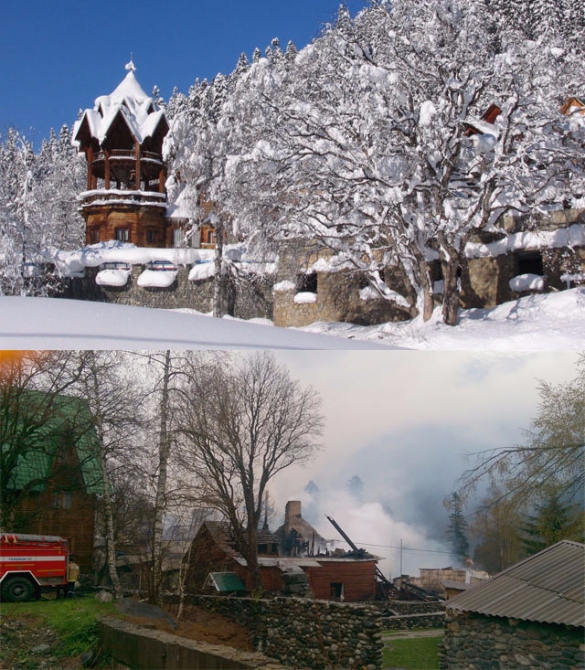 Изгоря “визитната картичка” на Домбай