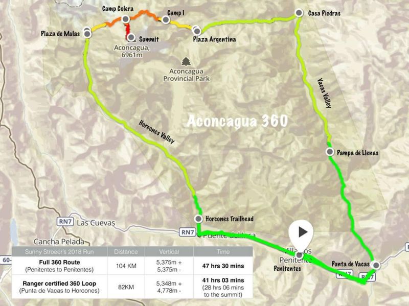 Съни Щройер с рекорд по маршрута “Aconcagua 360°”