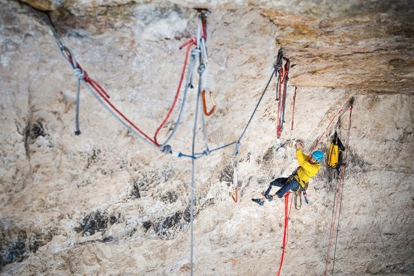  Лукаш Дудек соло с въже по “Pan Aroma” на Чима Овест